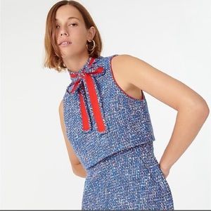 J Crew tie-neck dress in autumn tweed